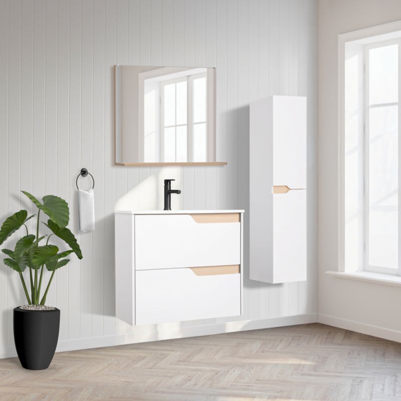 Badeværelsesskab Tolima 30x30x120 cm Hvid | 5063022736192