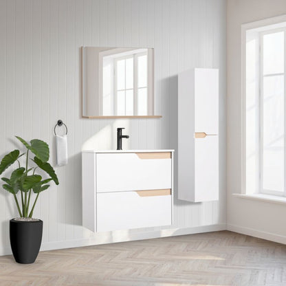 Badeværelsesskab Tolima 30x30x120 cm Hvid | 5063022736192