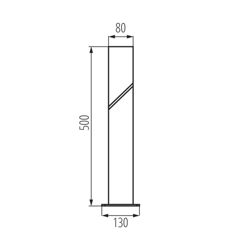 Søjle Laven 1xE27 IP44 50 cm Grå