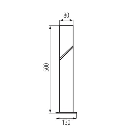 Søjle Laven 1xE27 IP44 50 cm Grå