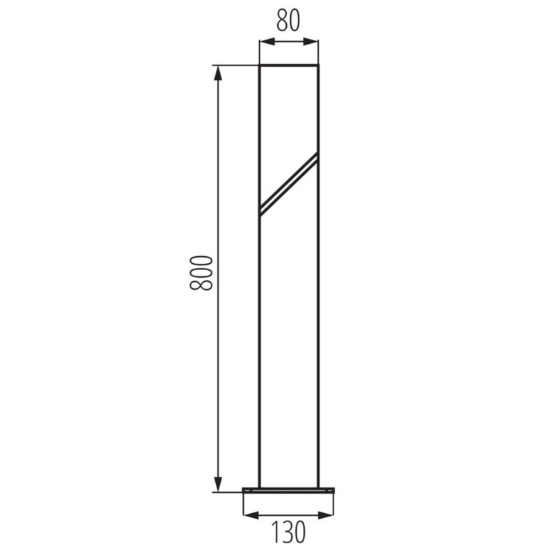 Søjle Laven 1xE27 IP44 80 cm Grå
