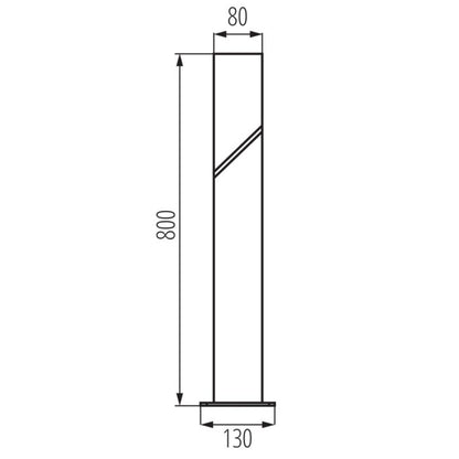 Søjle Laven 1xE27 IP44 80 cm Grå