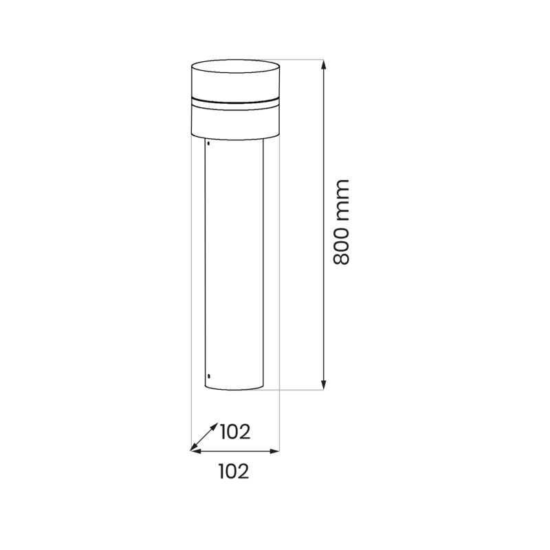 Havelampe Milagro Mia 1 x E27 IP44 80 cm Sort