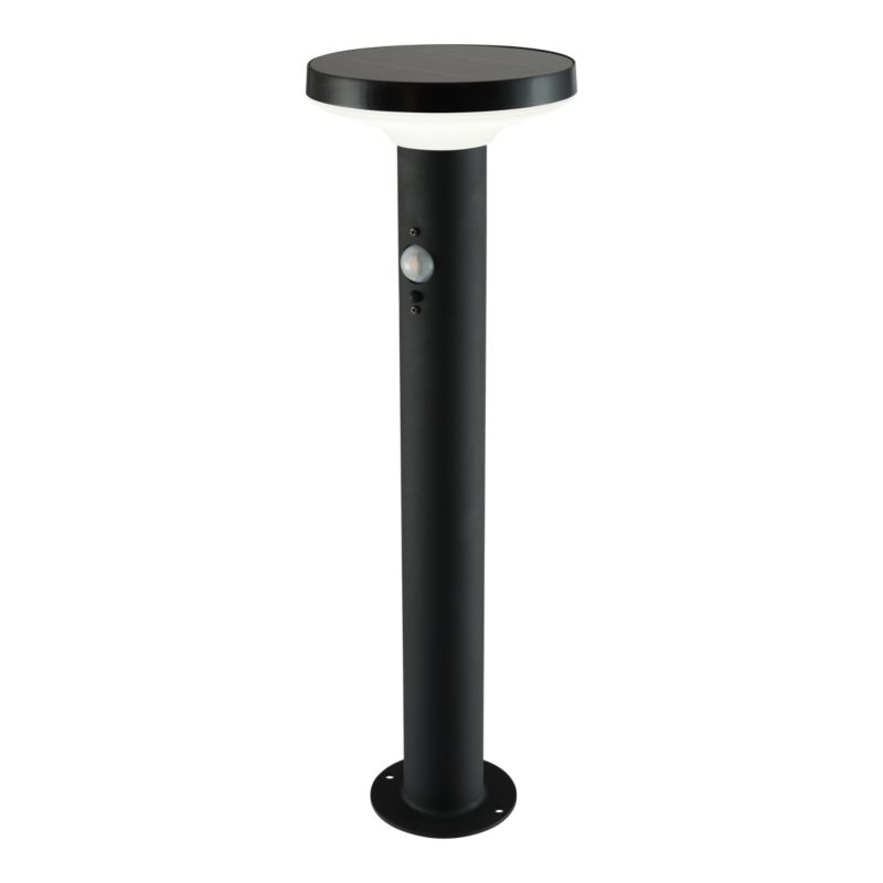 Sollampe Cowhorn 16x5 cm Sort med Bevægelsessensor