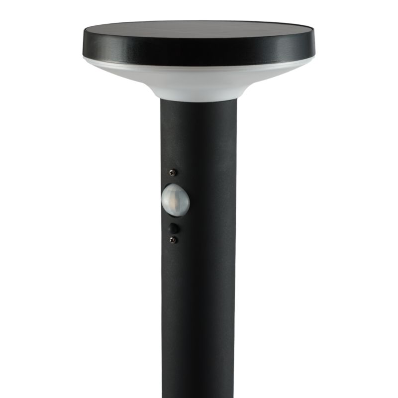 Sollampe Cowhorn 16x5 cm Sort med Bevægelsessensor