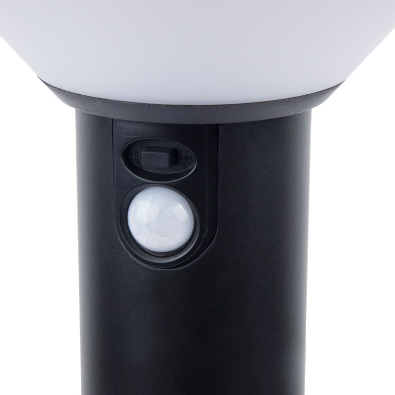 Sollampestolpe Rugbrod 400 lm Sort med PIR-sensor