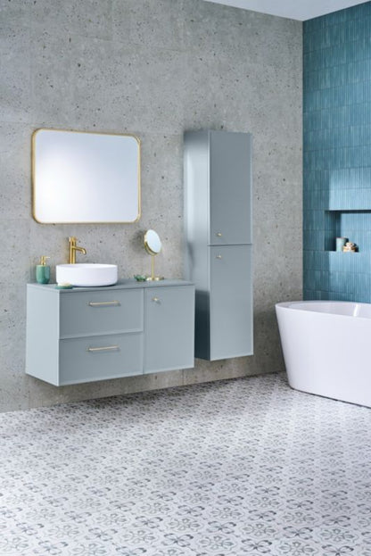 Hængende Badeværelsesskab Mille 40x160x34 cm Grøn Mat