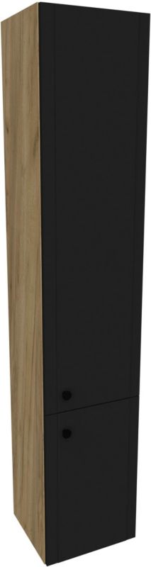 Højskab Mirano Azzura New 30 cm egetræ / mat-sort