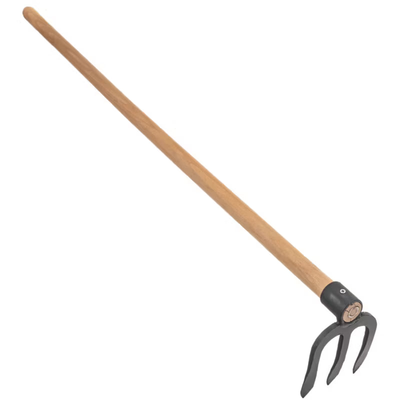 Smedet Hakke 3-Tand 114 cm Stål med Skaft