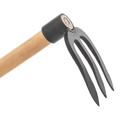Smedet Hakke 3-Tand 114 cm Stål med Skaft