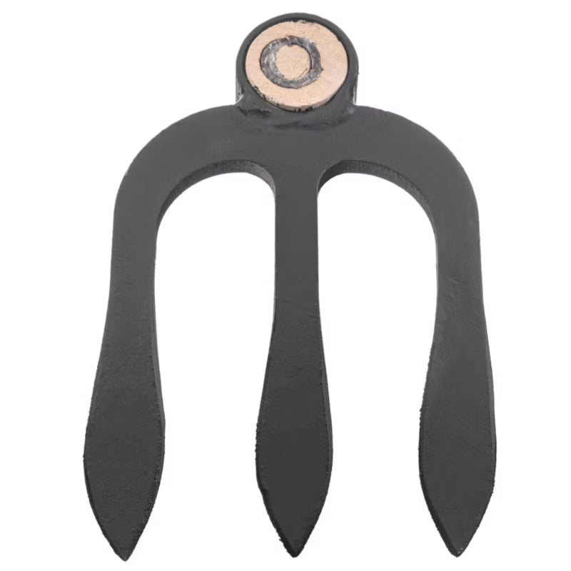Smedet Hakke 3-Tand 114 cm Stål med Skaft