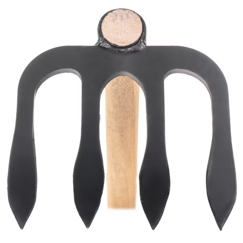 Smedet Havehakke 4 Tænder 114 cm Træskaft