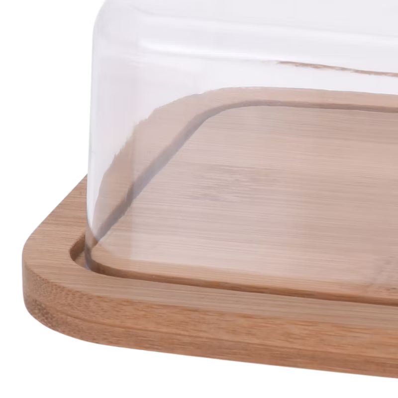 Smørskål 19x12,3x6 cm Bambus med Låg