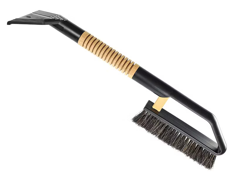Snekost og Isskraber 55 cm med Messingblad Træ