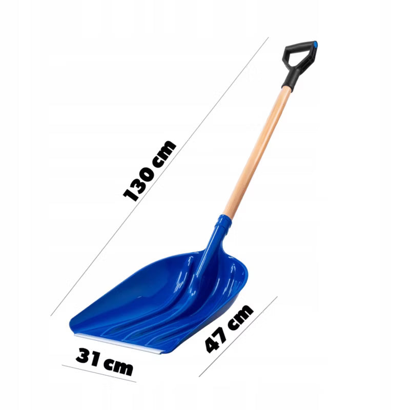 Sneskovl 130 cm med D-Håndtag Plastik