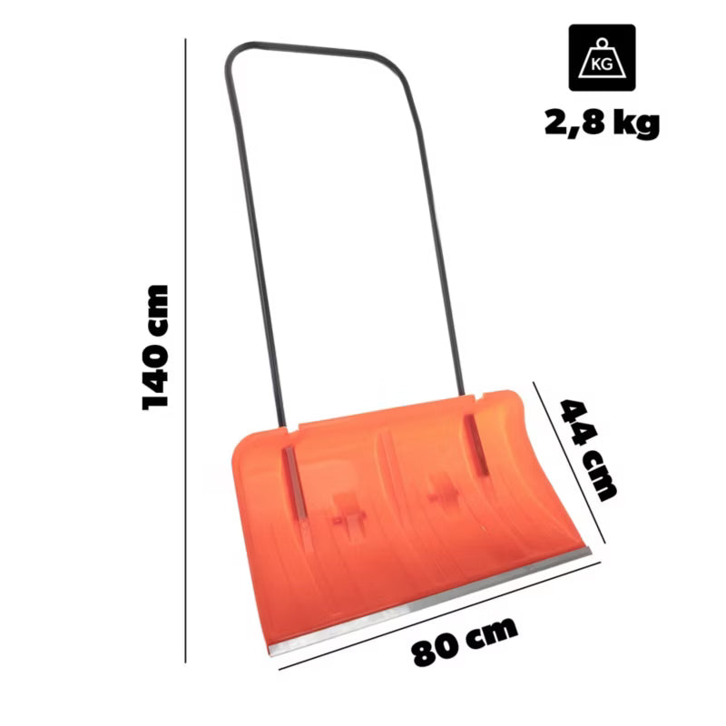 Sneskraber Harbo 80 cm med Hjul Orange