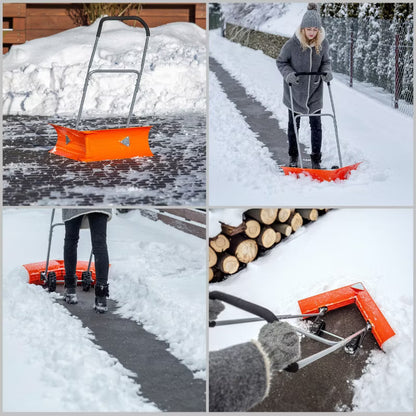 Snøplov på Hjul 77 cm Sort