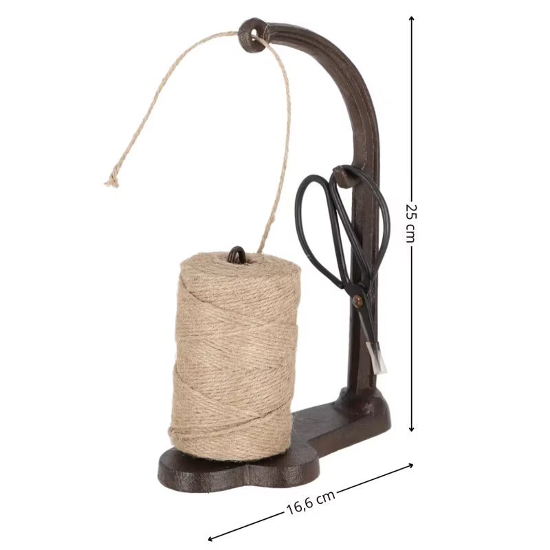 Snorholder med Saks 25x16,6 cm Brun Støbejern