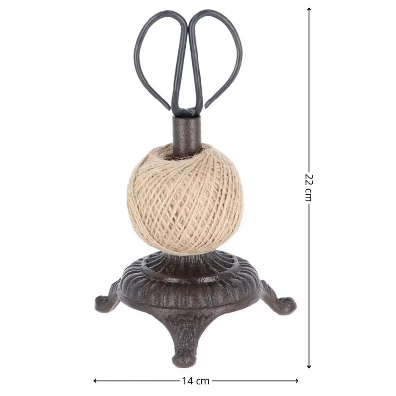 Snorholder Støbejern med Saks 22x14 cm Brun