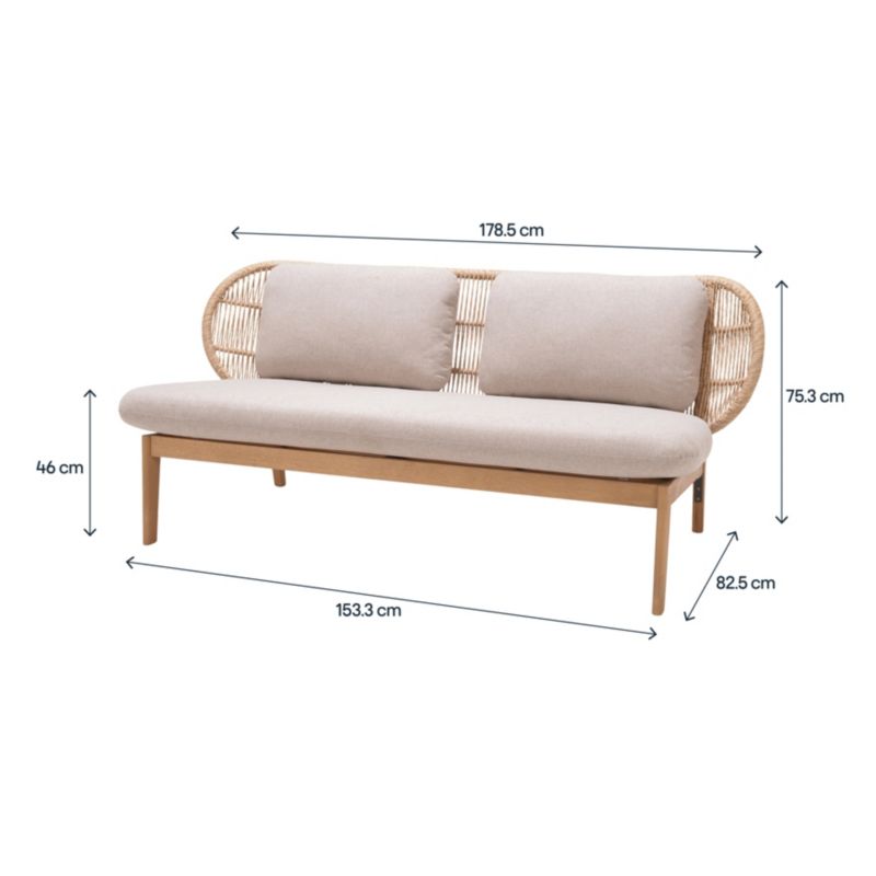 GoodHome Hania 2-personers sofa