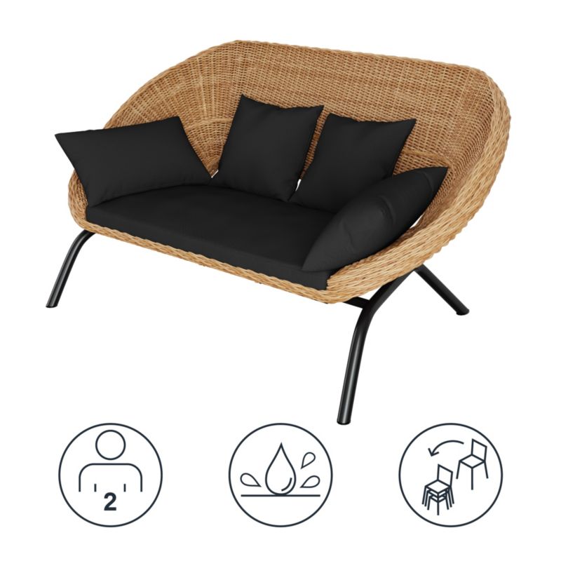 GoodHome Loa 2-personers sofa