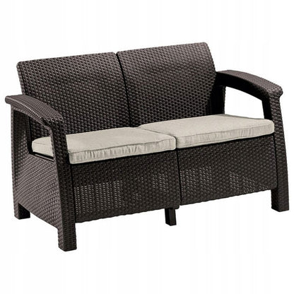 Sofa Keter Corfu Love 182x70x79 cm Brun Vejrbestandig 1 stk