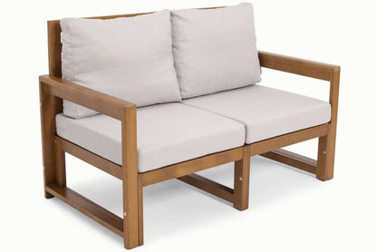 Bettso Malta to-personers have-sofa på lys træramme i lysegrå, 1 stk.