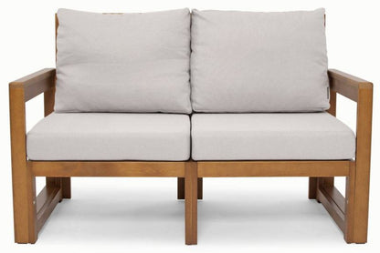 Bettso Malta to-personers have-sofa på lys træramme i lysegrå, 1 stk.