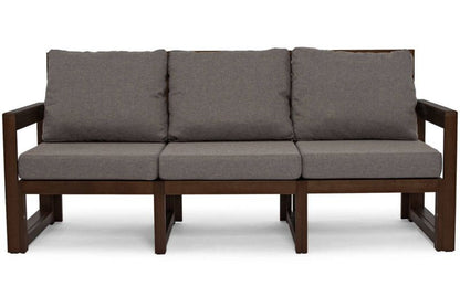 Bettso Malta trepersoners have-sofa med mørkt træstel i grafitgrå, 1 stk.