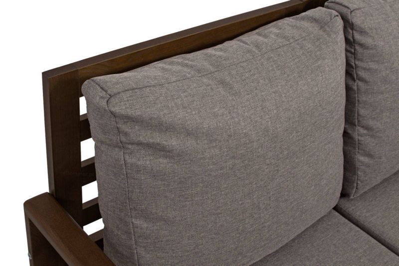 Bettso Malta trepersoners have-sofa med mørkt træstel i grafitgrå, 1 stk.