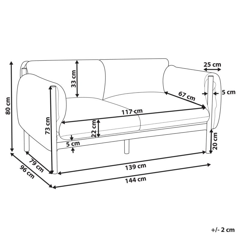 Sofa ogrodowa dla 2 osób Esperia Metal Szary 1 szt.