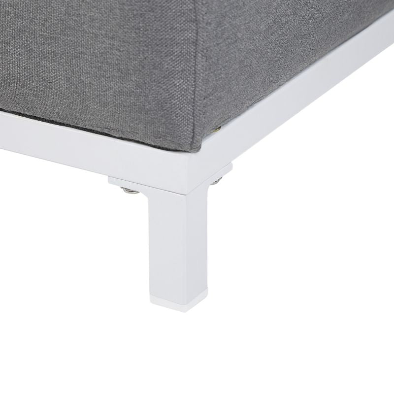 Sofa ogrodowa dla 2 osób Rovigo Szary 1 szt.