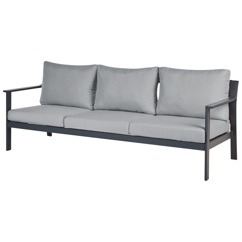 Havesofa Kiato 3 Personer 225x80 cm Mørkegrå Metal 1 stk.