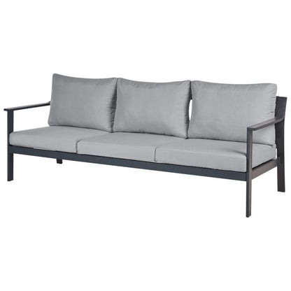 Havesofa Kiato 3 Personer 225x80 cm Mørkegrå Metal 1 stk.