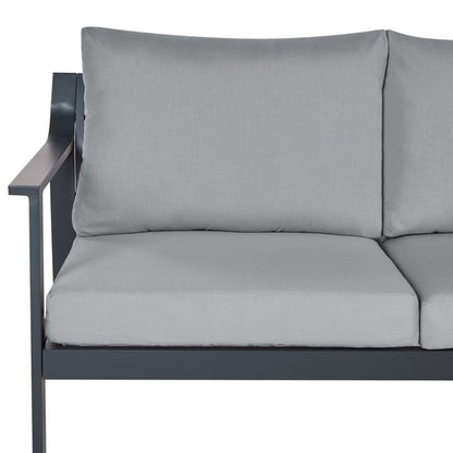 Havesofa Kiato 3 Personer 225x80 cm Mørkegrå Metal 1 stk.
