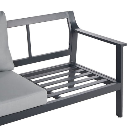 Havesofa Kiato 3 Personer 225x80 cm Mørkegrå Metal 1 stk.