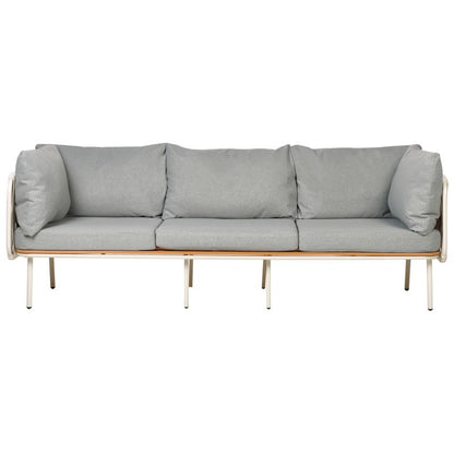 Sofa ogrodowa dla 3 osób Senise Szary Metal 1 szt.