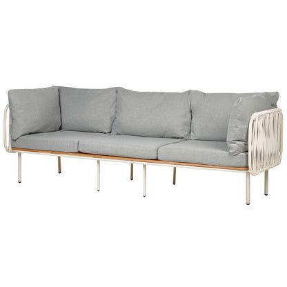 Sofa ogrodowa dla 3 osób Senise Szary Metal 1 szt.