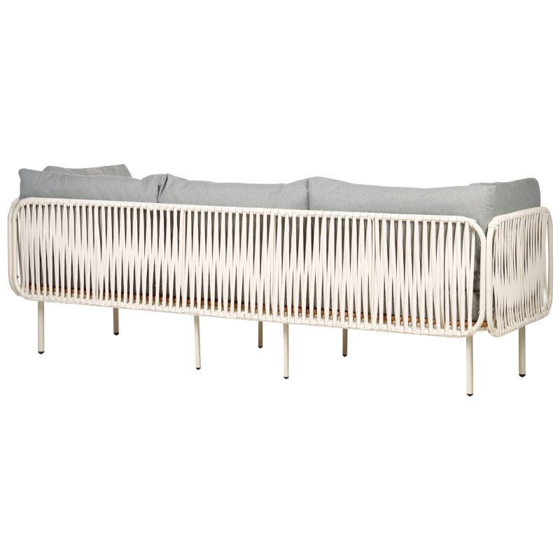 Sofa ogrodowa dla 3 osób Senise Szary Metal 1 szt.