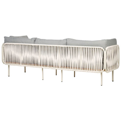Sofa ogrodowa dla 3 osób Senise Szary Metal 1 szt.