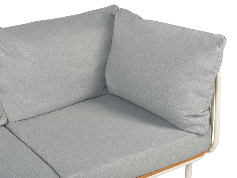 Sofa ogrodowa dla 3 osób Senise Szary Metal 1 szt.