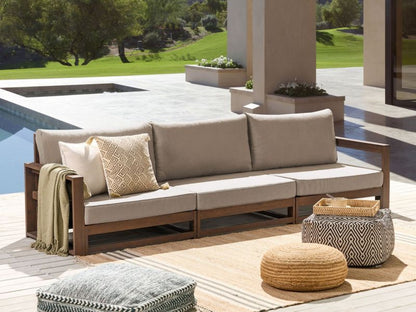Havesofa Beliani Timor Modulær 269x75 cm Mørkebrun 1 stk.