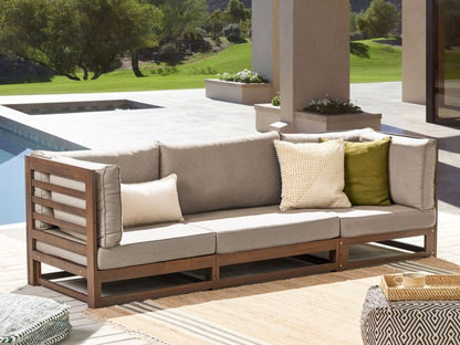 Sofa Trani Modulær 235x75 cm Mørkebrun Certificeret Akacietræ 1 stk.