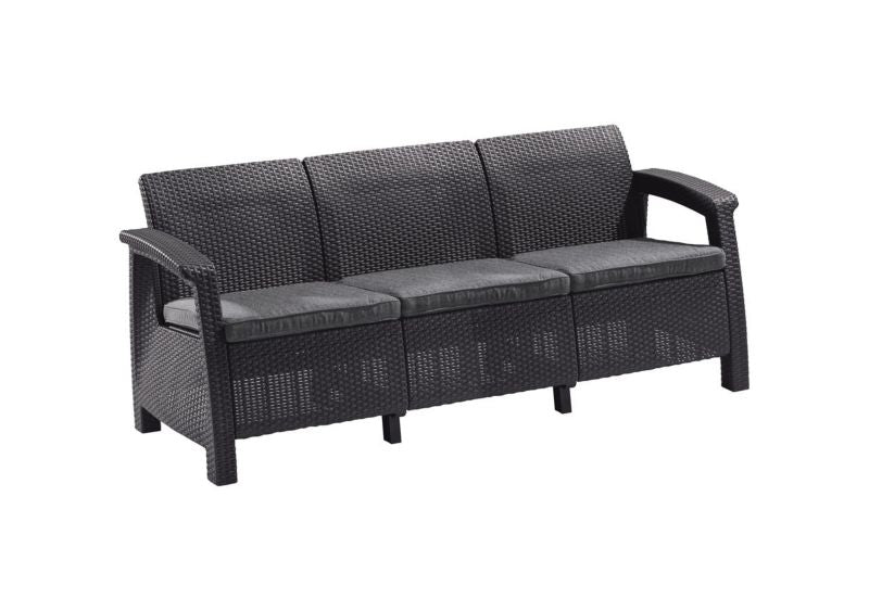 Keter Corfu Love Seat 3-personers have-sofa i grafit