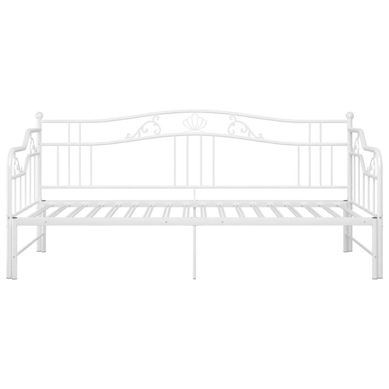Sovesofa med Udtraek Hvid Metal 206x95 cm