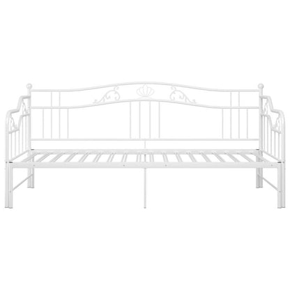 Sovesofa med Udtraek Hvid Metal 206x95 cm