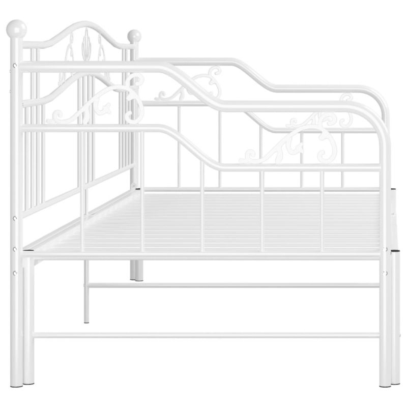 Sovesofa med Udtraek Hvid Metal 206x95 cm