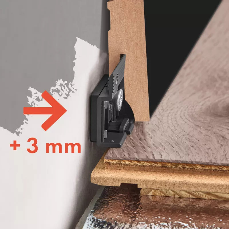 Sokkel 220x6 cm Sort MDF 5059340804682