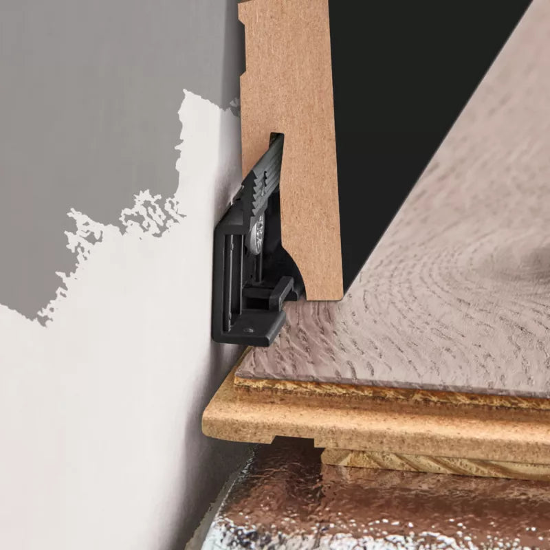 Sokkel 220x6 cm Sort MDF 5059340804682