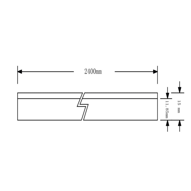 Sokkelliste Cicely 240 cm Transparent PVC